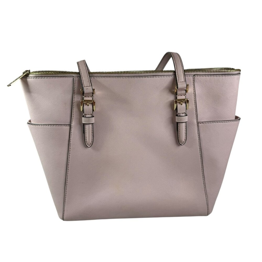 Michael Kors Saffiano Leather Zip Tote in Pale Pink with Gold Hardware - Picture 3 of 9